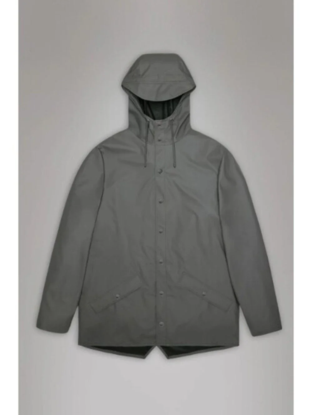 RAINS Jacket W3 Grey  Waterproof Hooded Rain Jacket Unisex XL NWT
